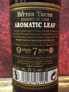 The Bitter Truth Essence Of Cuba Aromatic Leaf 2019