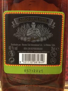 Havana Club Añejo 7 Anos Bauchflasche 2018