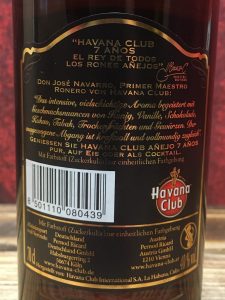 Havana Club Añejo 7 Anos 2015 (deutsch)