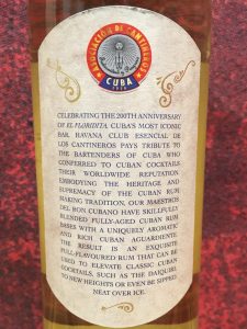 Havana Club Esencial de los Cantineros mit Nummer Etikett