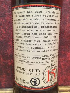 Havana Club Ronera 15 weiß