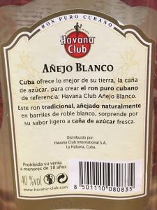 Havana Club Bauchflasche Anejo blanco 2014