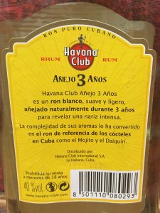 Havana Club Anejo 3 Anos Bauchflasche 2014