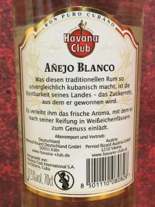 Havana Club blanco 2015
