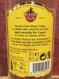 Havana Club Anejo 3 Anos 2015