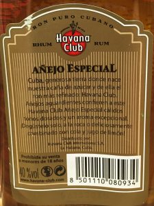 Havana Club Anejo Especial Bauchflasche 2013