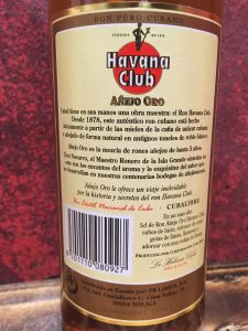 Havana Club Anejo oro 2001