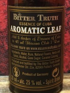 Havana Club The Bitter Truth-Essence of Cuba aromatic leaf 2015