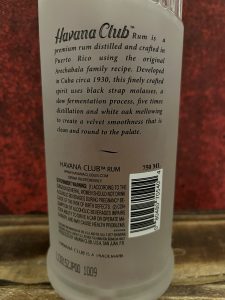 Havana Club Brand Puerto Rican Rum Bacardi 2007