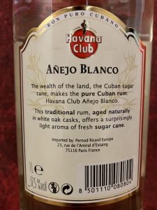 Havana Club blanco 1l 2015 englisch