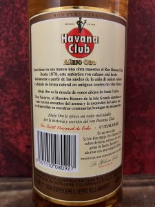 Havana Club Anejo oro importado 2001