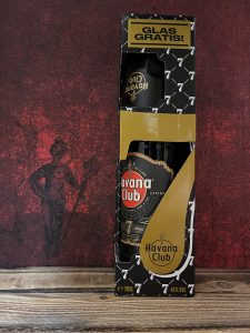 Havana Club 7 jähriger mit Glas schwarz (dunkle 7)