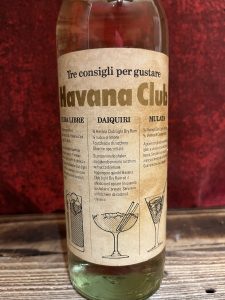 Havana Club light dry 3 years old (Italien) 1974