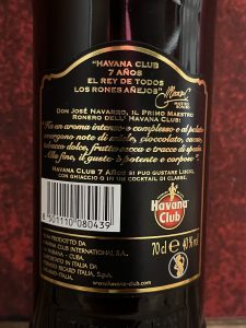 Havana Club Añejo 7 Anos 2015 (Italien)