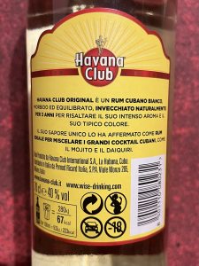 Havana Club Añejo 3 Años Italien 2024